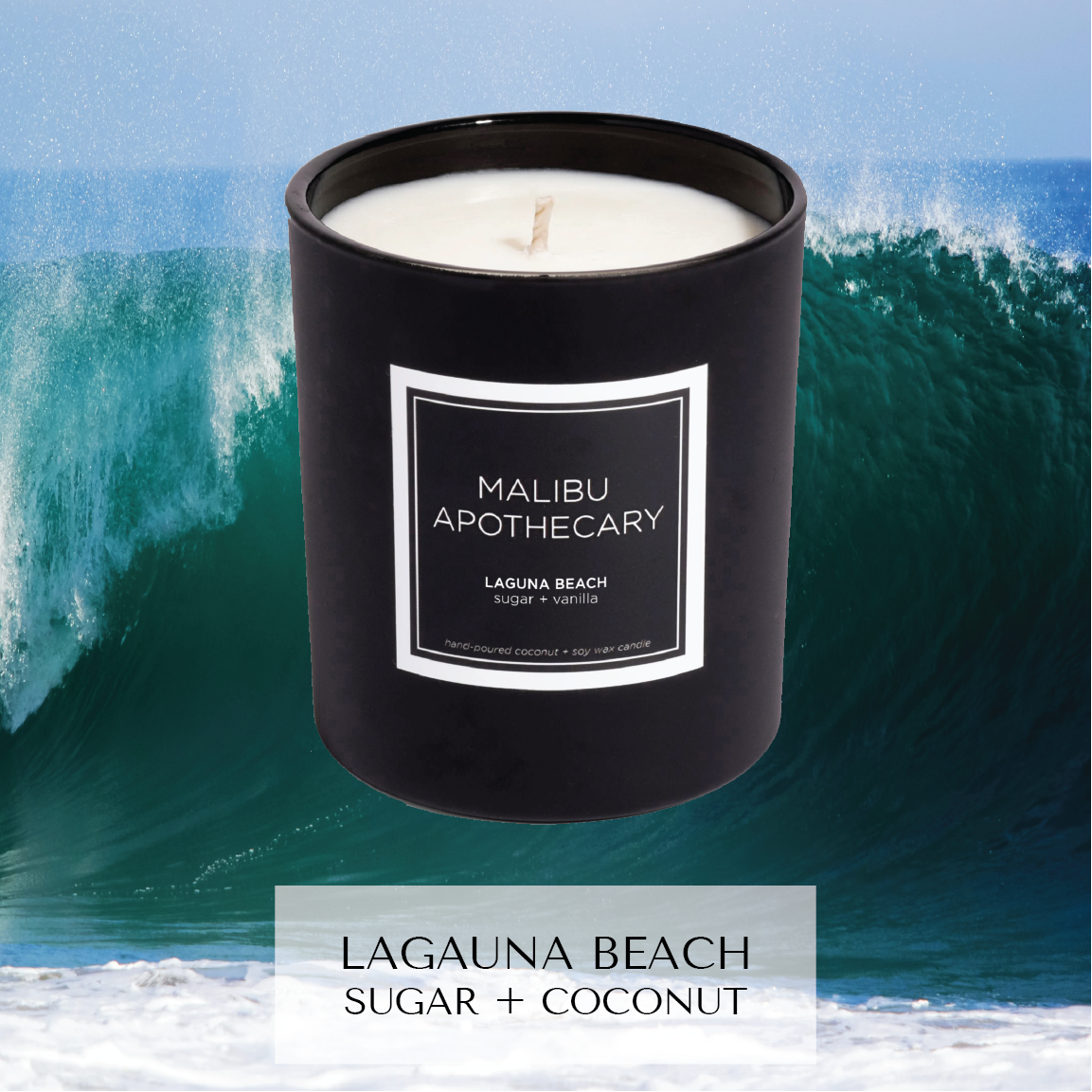 Matte Black Candle Laguna Beach