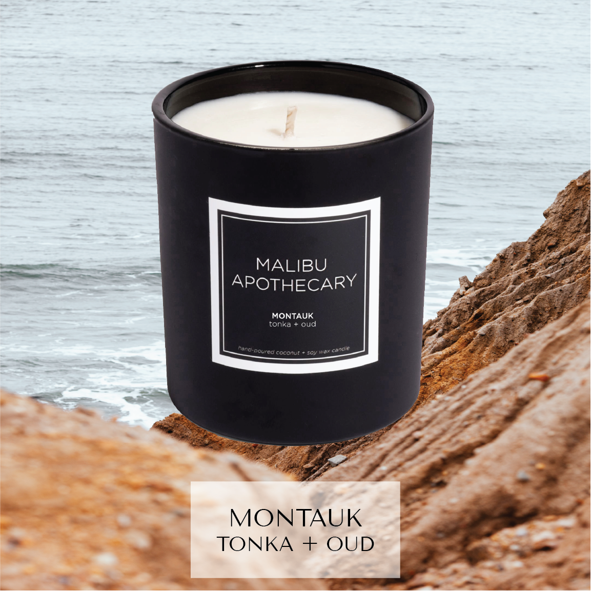 Matte Black Candle Montauk