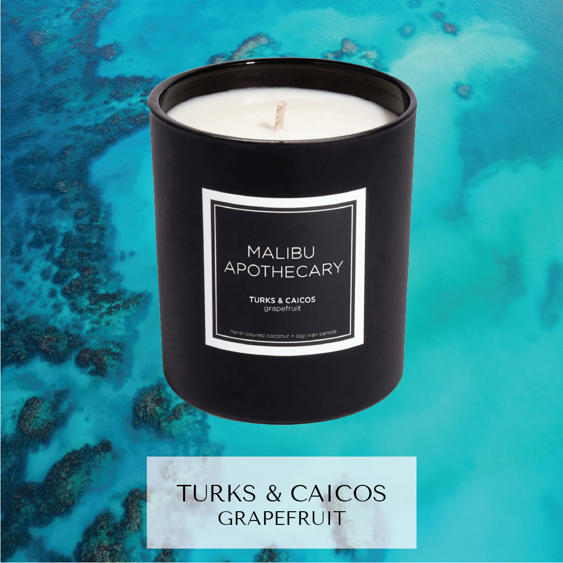 Matte Black Candle Turks & Caicos