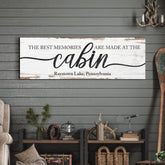 Best Memories Are Made At The Cabin Sign 20x60 inch Extra Large Premium Gallery Wrapped