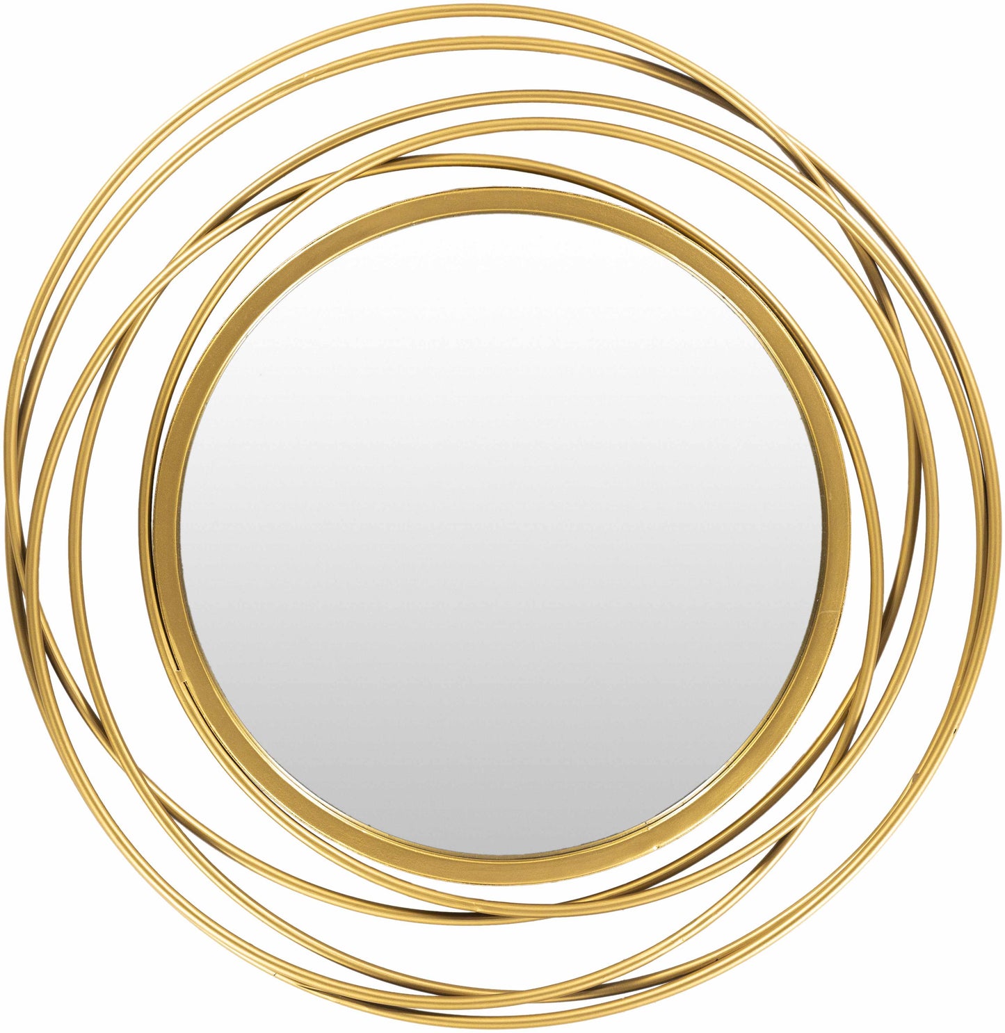 Monamon Round Rattan Mirror 22"H x 21"W Round