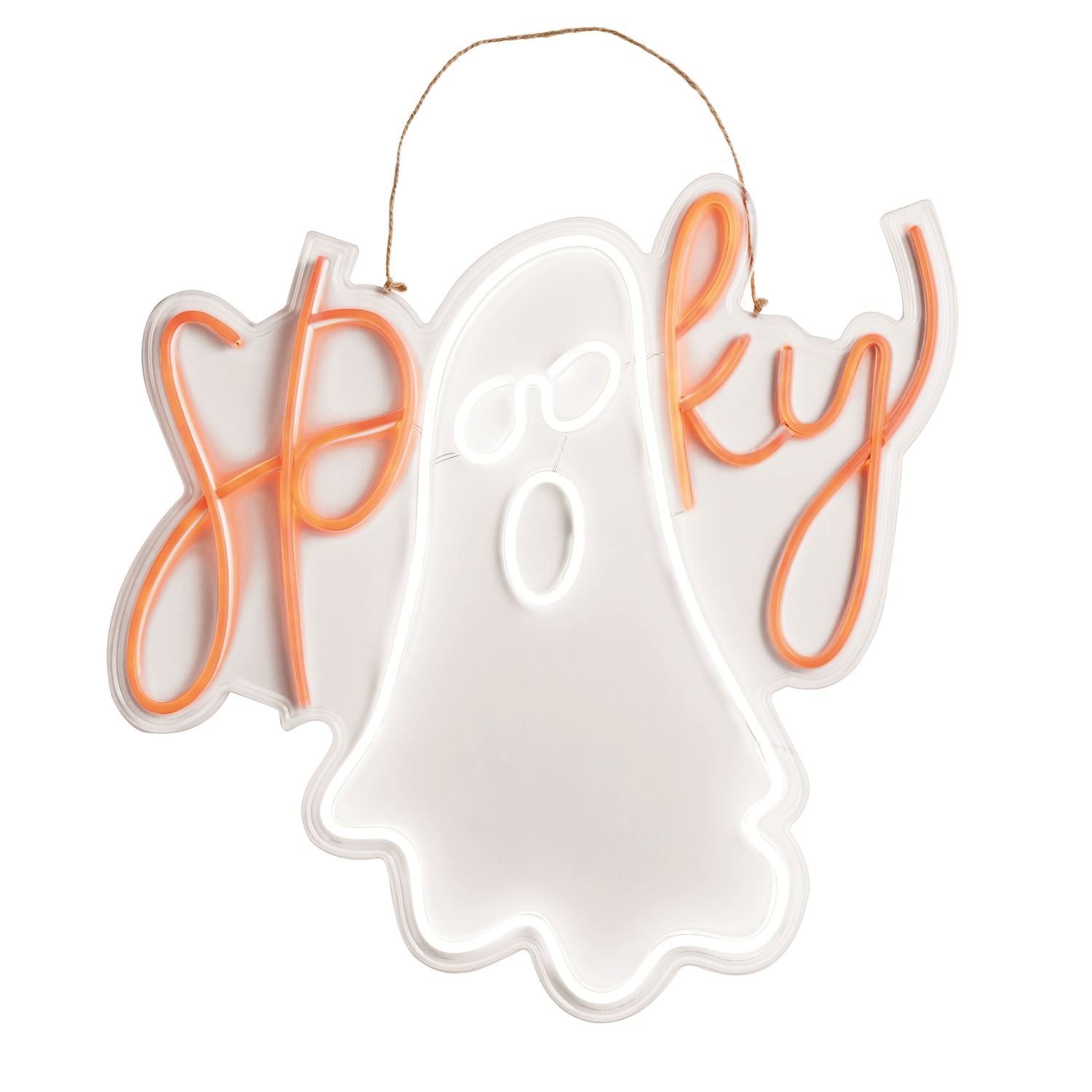 Spooky Ghost Neon Sign Door Hanger