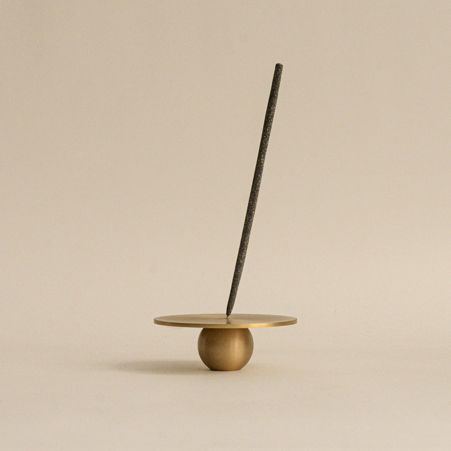 Orb Brass Incense Holder