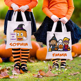 "Spooktacular Personalized Halloween Tote Bags: The Perfect Surprise for Your Little Monsters!"