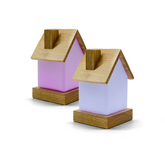 Modern Home Lamp Natural Set of Two