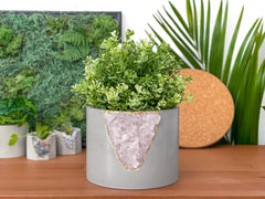 6 inch Rose Quartz Planter