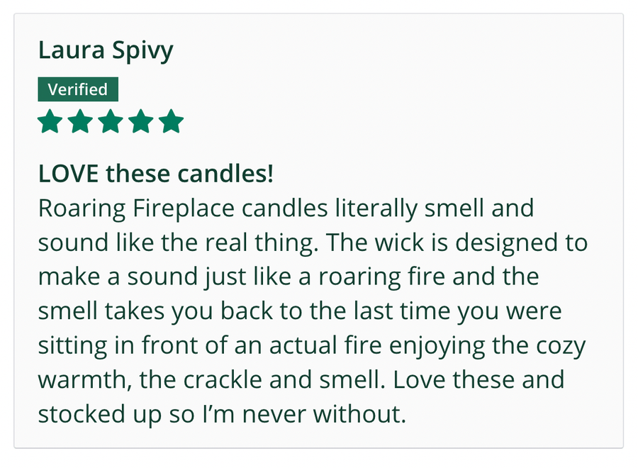 Roaring Fireplace Scented Soy Candle