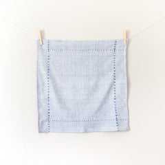 Pulled Cotton Napkins Blue Set of 4