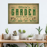 Plant, Grow, Eat, Repeat Garden Sign 36x24 inch Extra Large Premium Gallery Wrapped