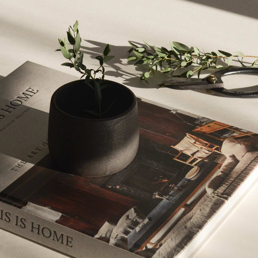 Versatile Black Clay Ceramic Cup