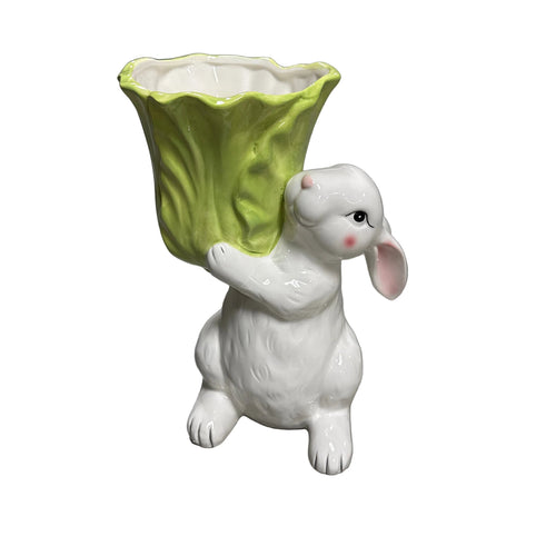 Easter Rabbit Holding Vase