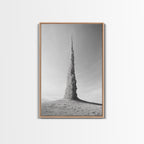 Rock Spire, Desert Sculpture, Abstract Form, Canvas Print, Surreal Landscape Art, Minimalist Wall Decor, Earthy Modern Home Accent Light Oak Frame
