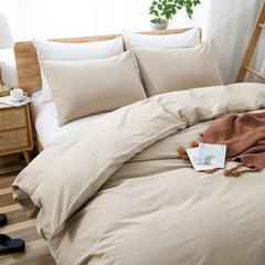 100% Washed Cotton Duvet Cover Set