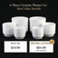 3-Piece White Stoneware Planter Pot Set with Embossed Texture 2-Pack sets(6 planters) - Best Value