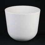 4-Piece White Plastic Round Planter Pot Set – Minimalist Modern Design