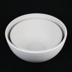 2-Piece White Plastic Planter Bowls – Modern Minimalist Design