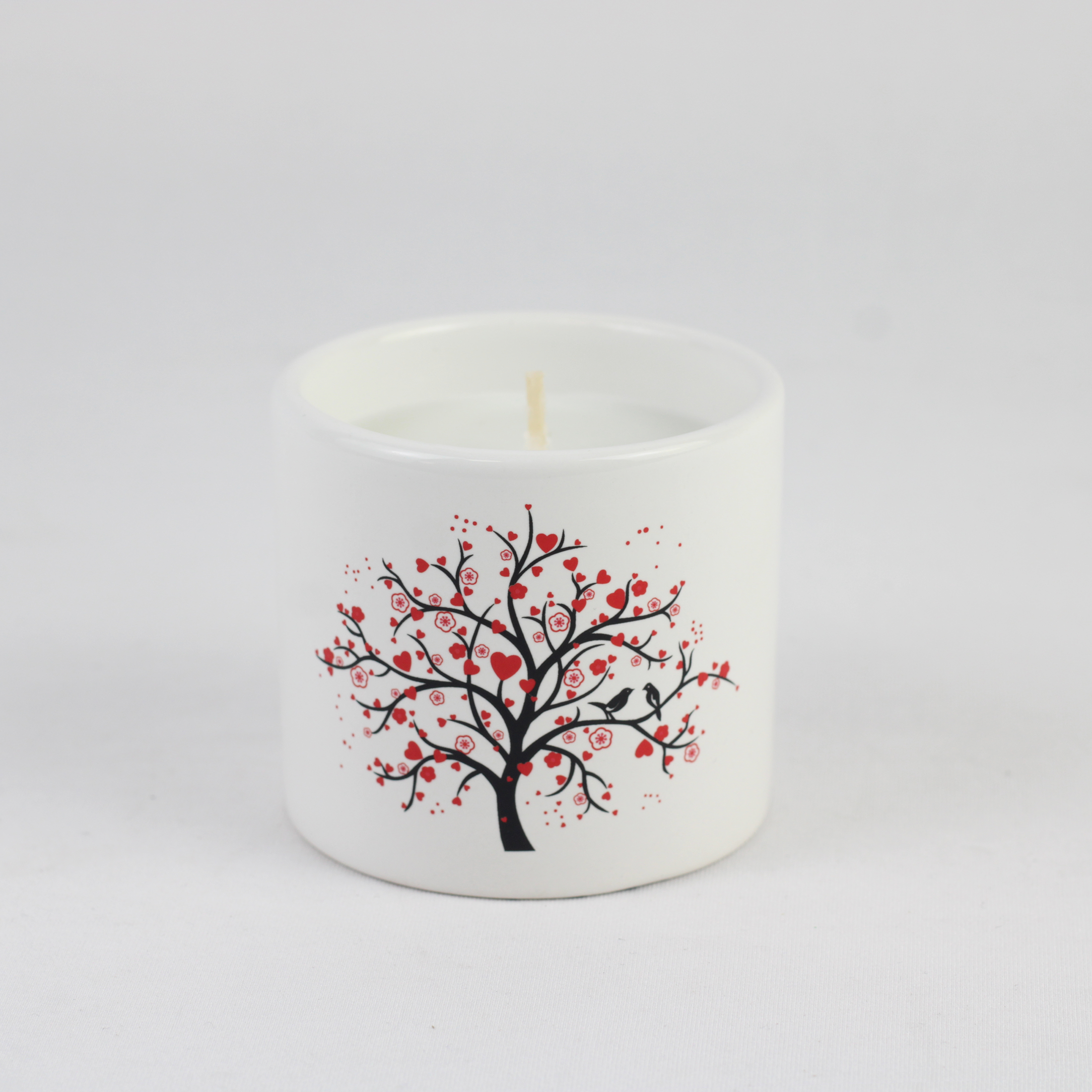 Love Tree Ceramic Candle Holder Set – 2-Piece Scented Candles