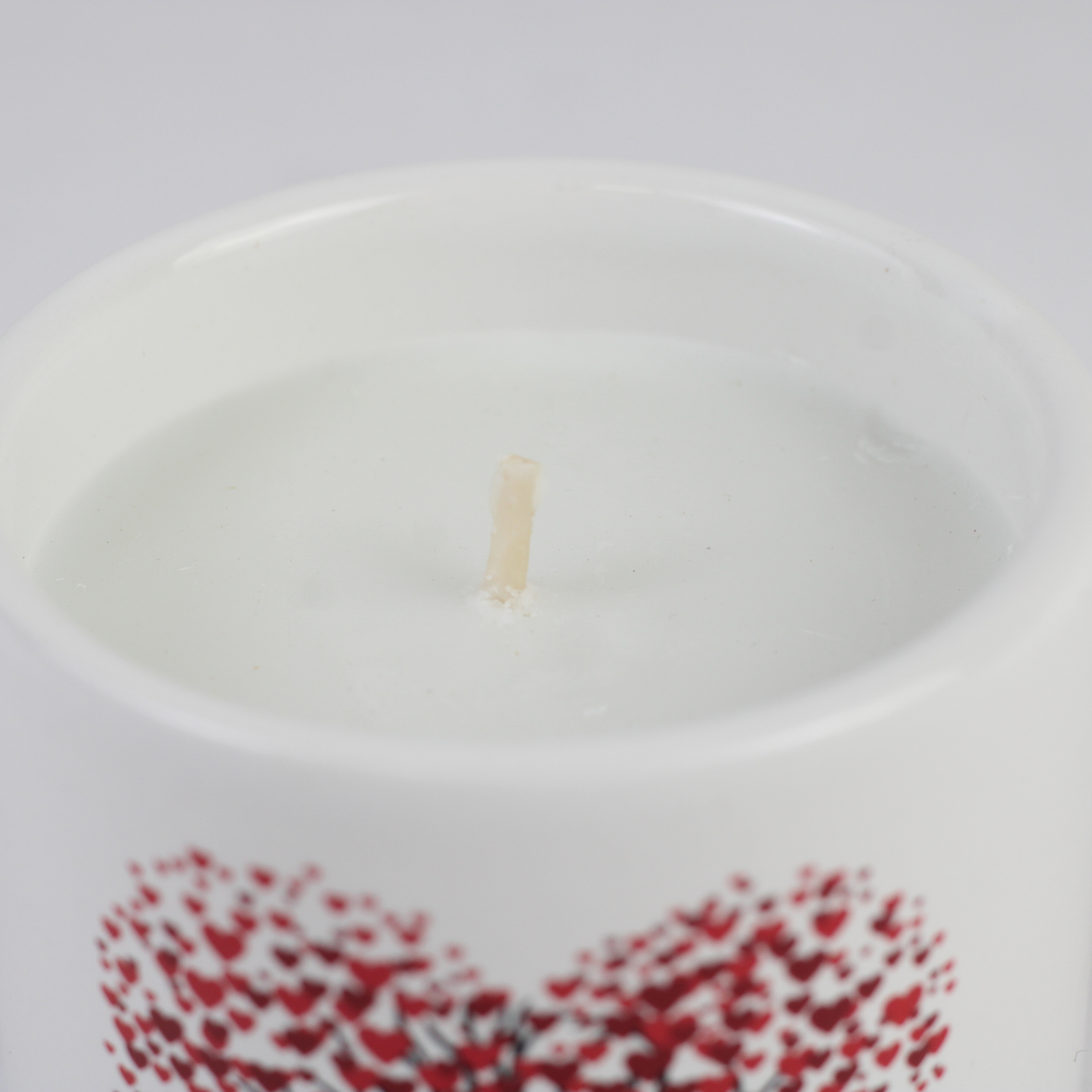 Love Tree Ceramic Candle Holder Set – 2-Piece Scented Candles