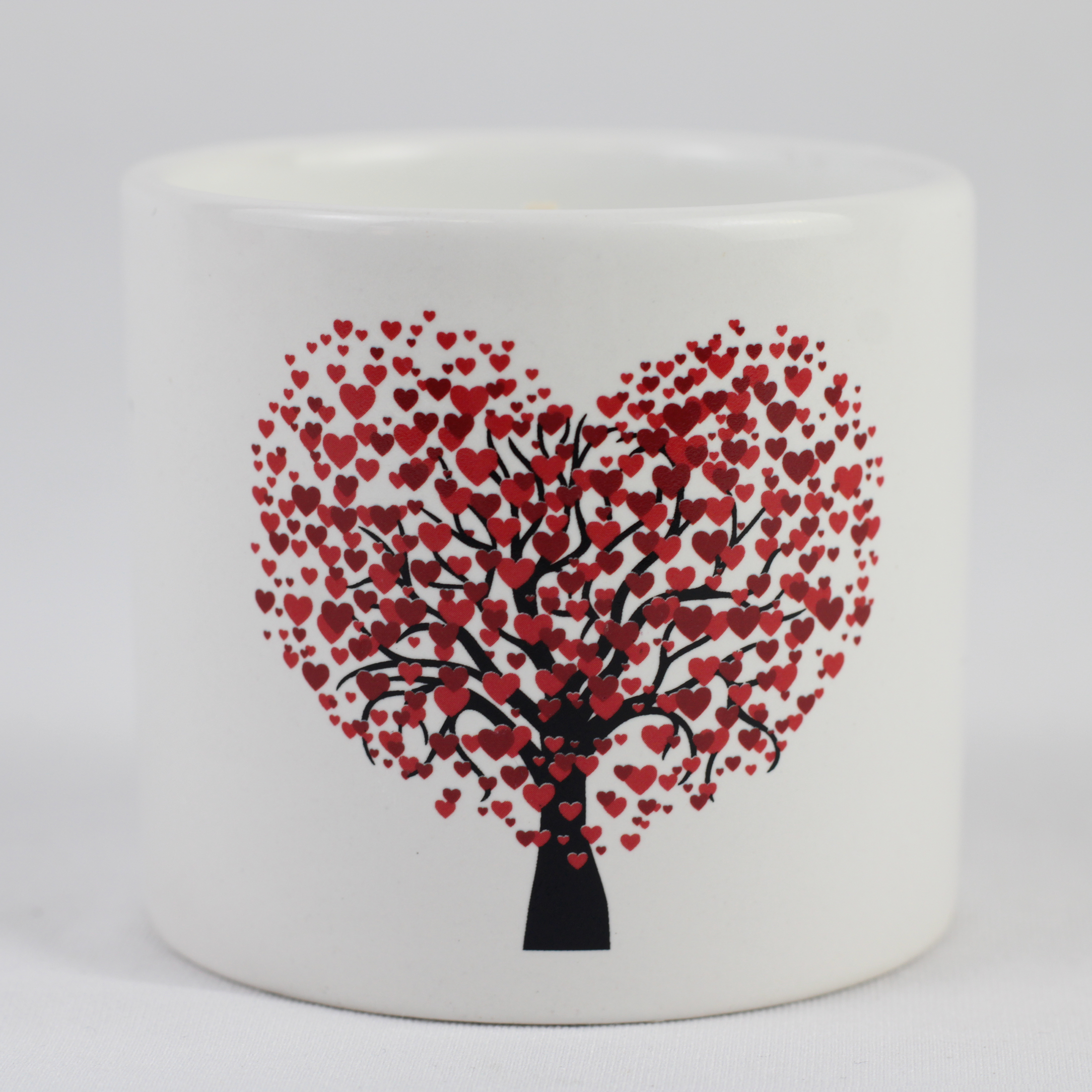 Love Tree Ceramic Candle Holder Set – 2-Piece Scented Candles