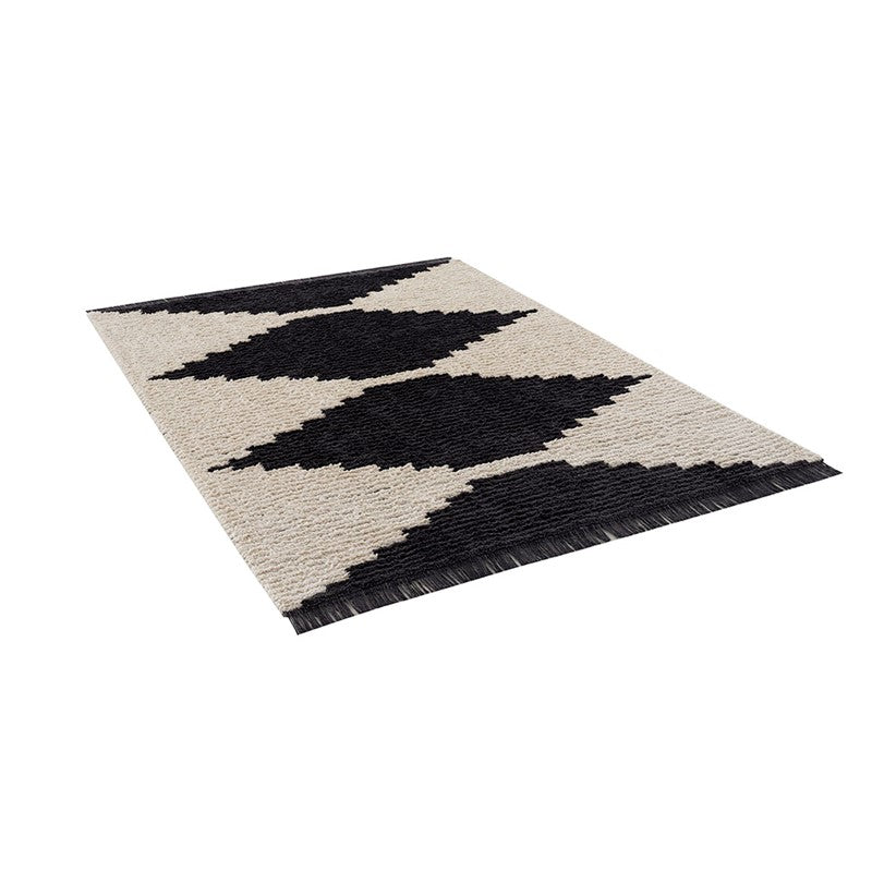 Amanda Black & Ivory Modern Area Rug