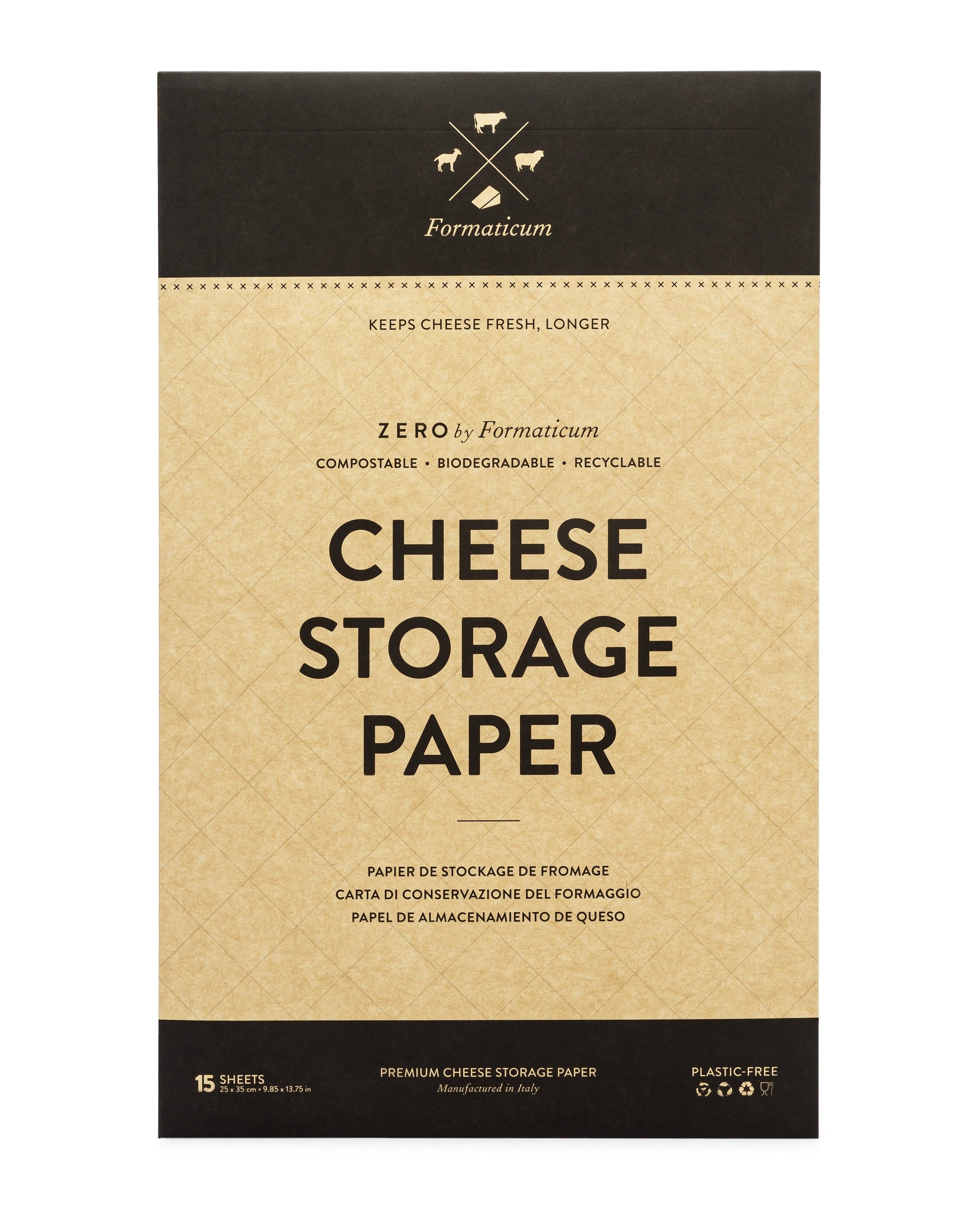 Zero Cheese Storage Paper 15 Sheets ($9.00 Pack)