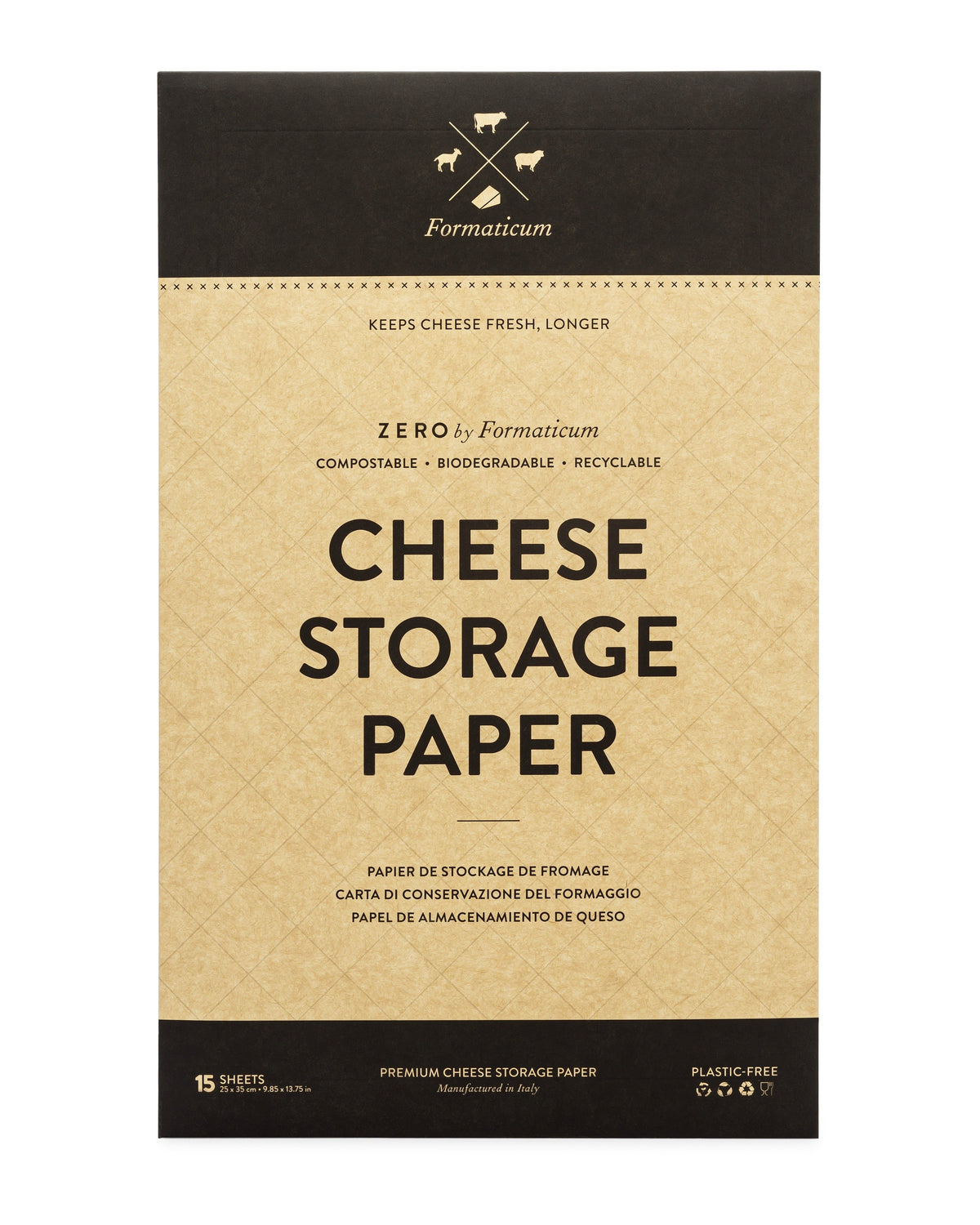 Zero Cheese Storage Paper 15 Sheets ($9.00 Pack)