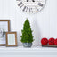 18” Cypress Cone Artificial Christmas Tree in Decorative Planter