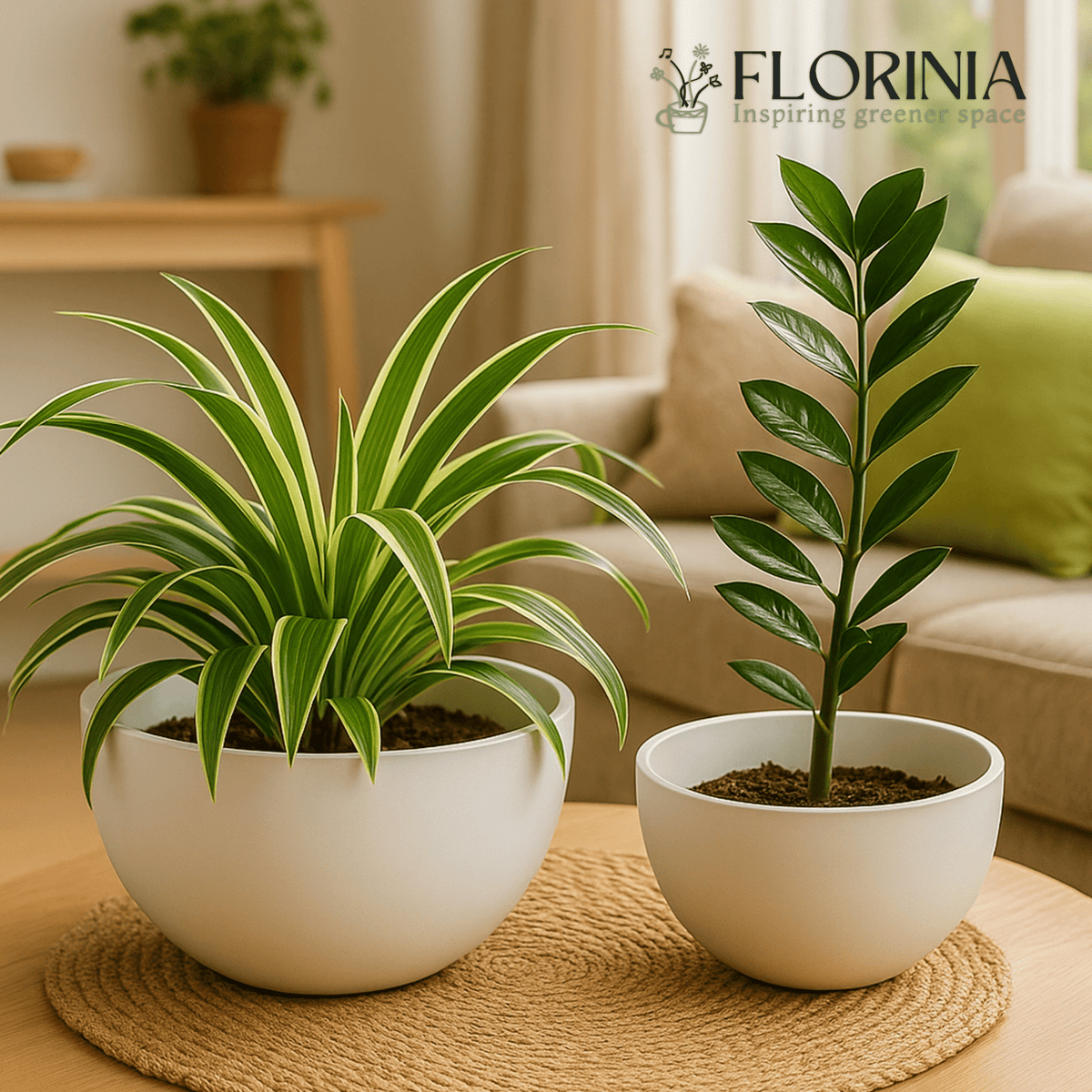 2-Piece White Plastic Planter Bowls – Modern Minimalist Design Main image