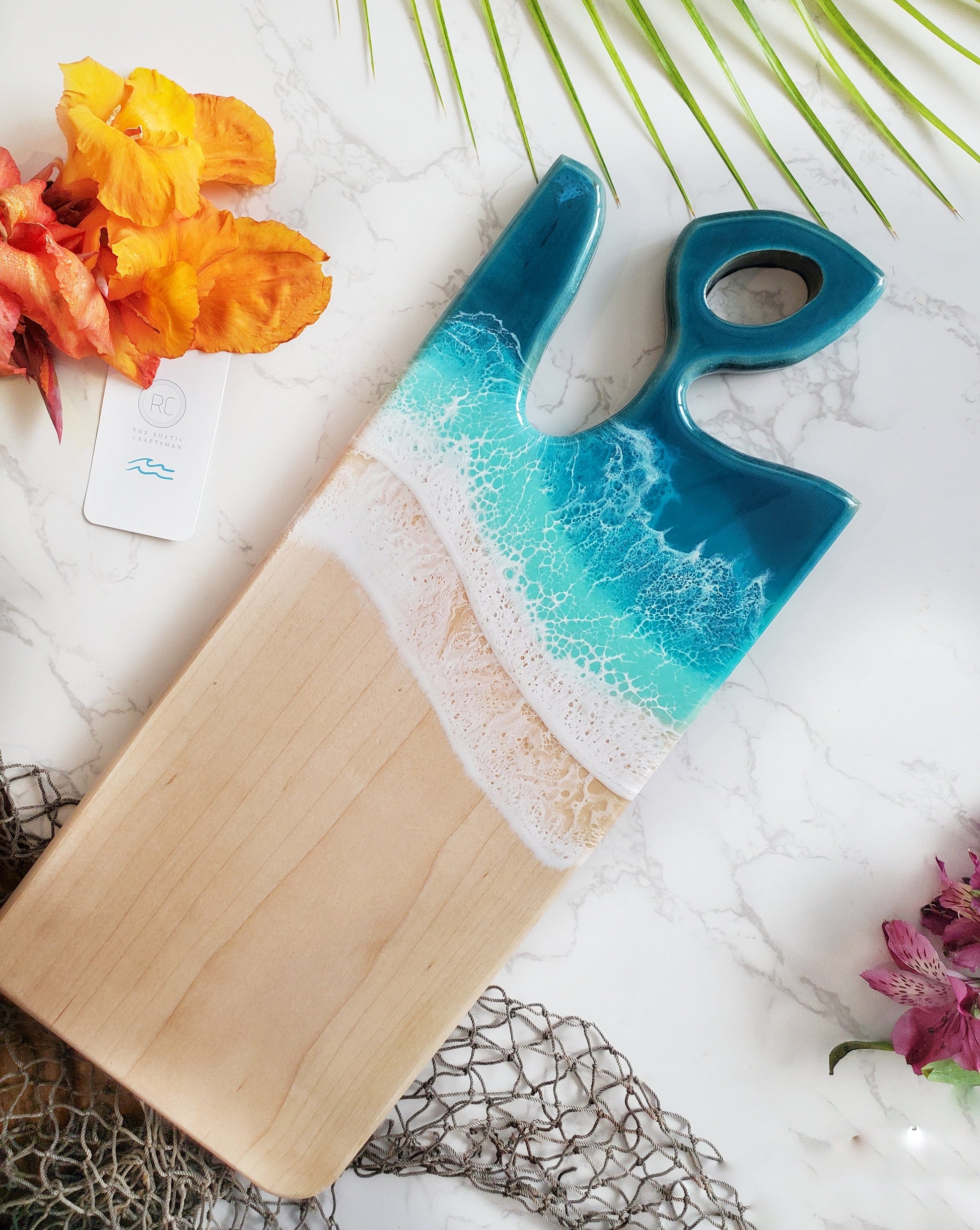Medium Signature Handle Boards Maple Bali Breeze (Dark Turquoise)