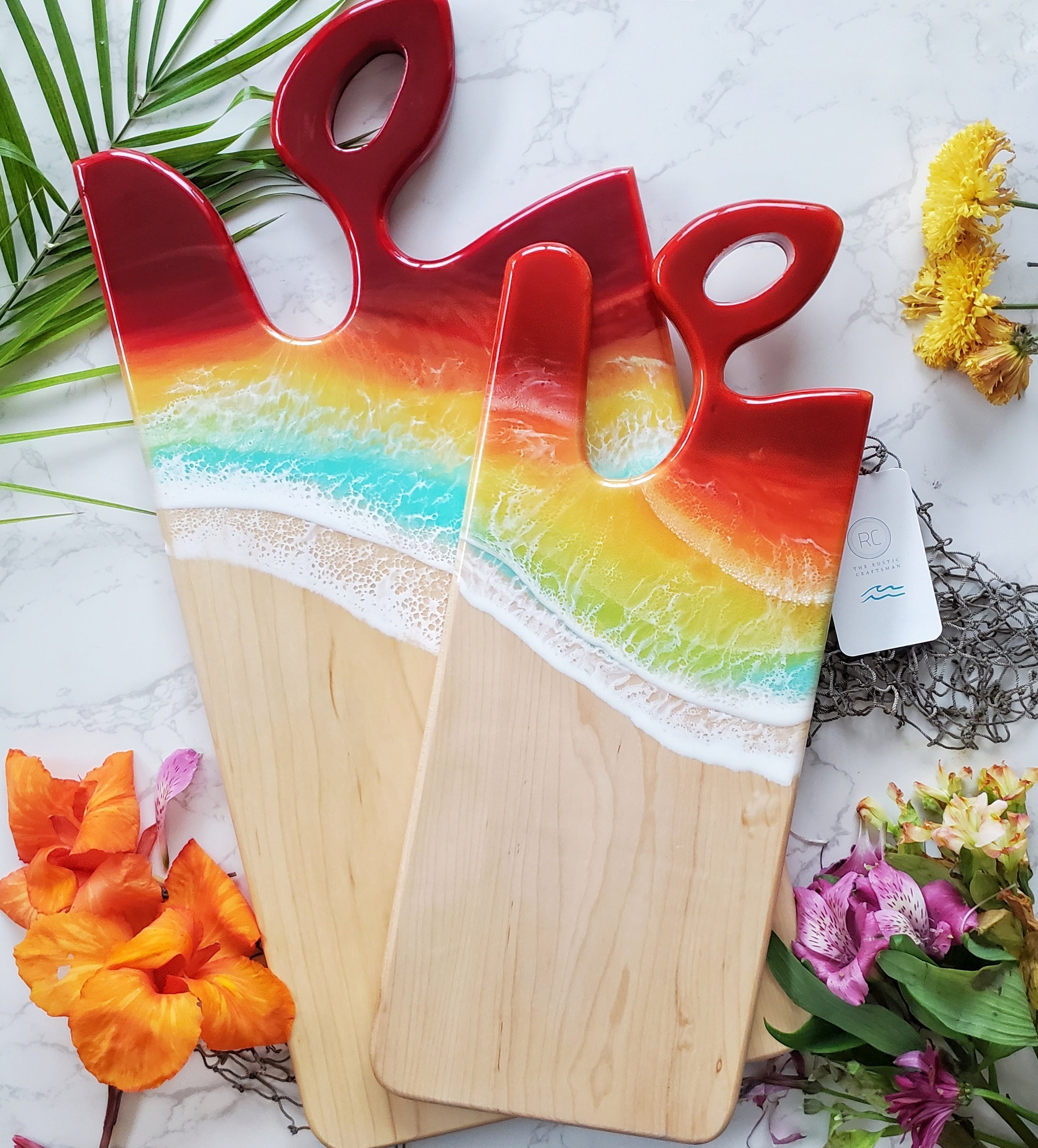 Medium Signature Handle Boards Maple Sangria Sunset