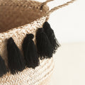 Black Tasseled Belly Baskets