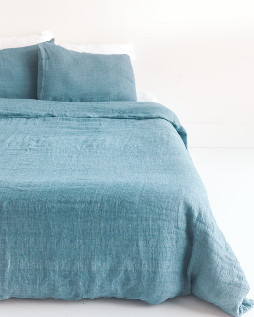 Linen Duvet Cover Set - Denim Blue Secondary image