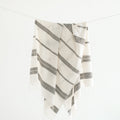 Aden Cotton Bath Towel Natural with Grey
