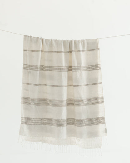 Aden Cotton Bath Towel Natural with Stone