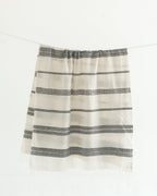Aden Cotton Bath Towel Natural with Navy