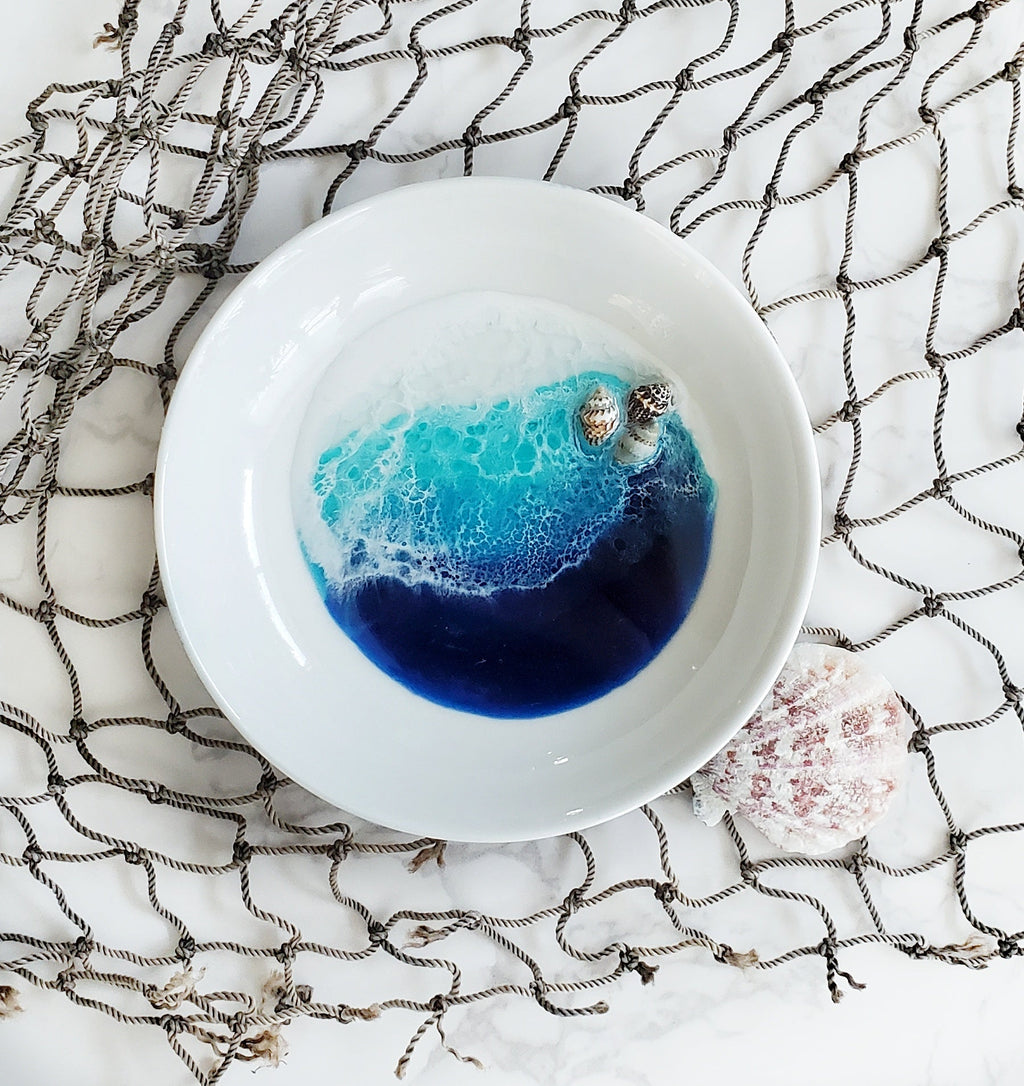 Round Trinket Dish Tropical Getaway