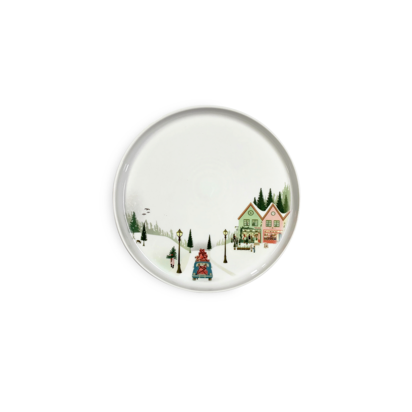 Winter Decor Toulouse Plate 7.75", Set of 4 7.75" diam x 0.5" H - Set of 4