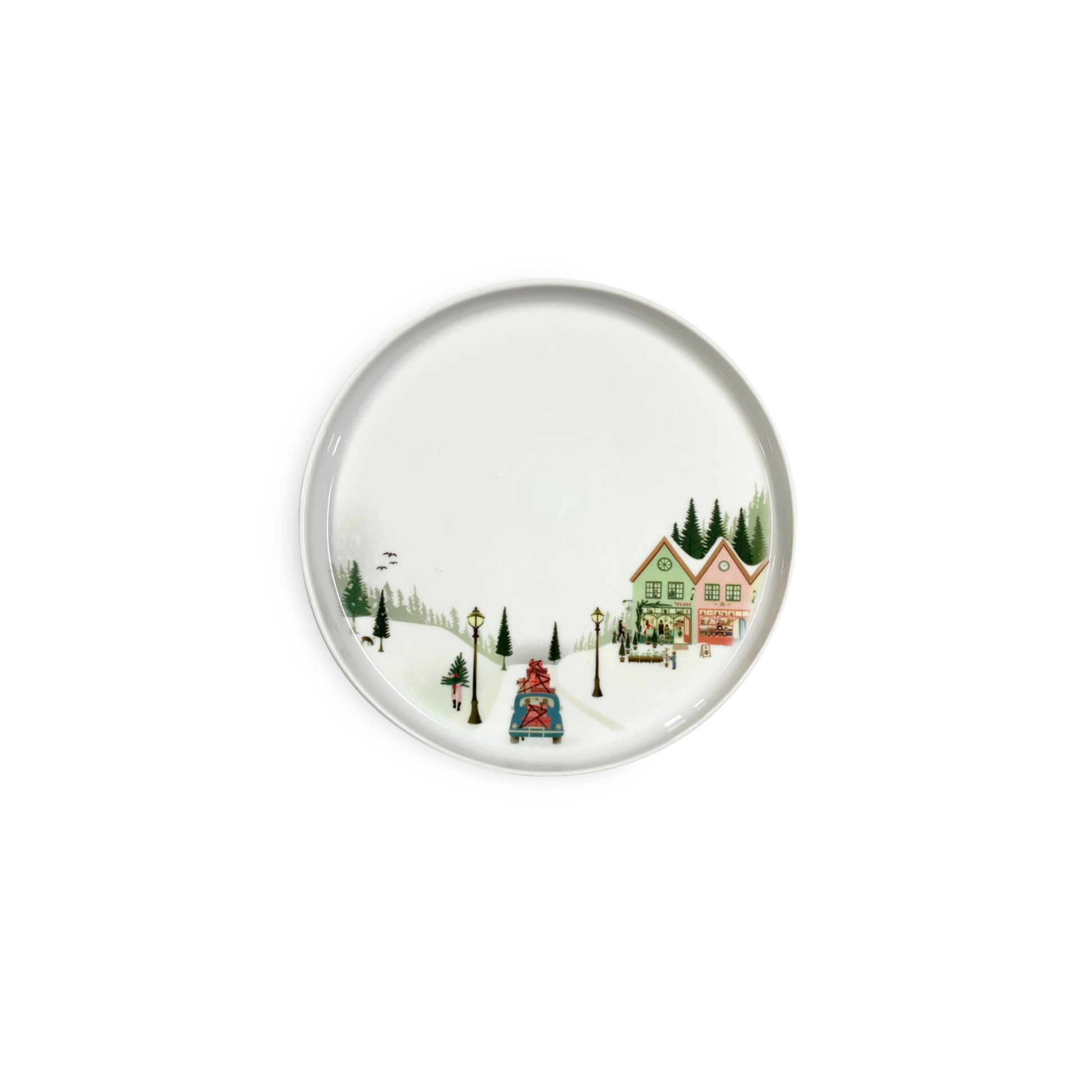 Winter Decor Toulouse Plate 7.75", Set of 4 7.75" diam x 0.5" H - Set of 4