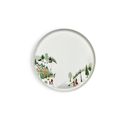 Winter Decor Toulouse Plate 10", Set of 4 10" diam x 0.5" H - Set of 4