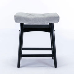 25" Grey Backless Counter Stools - Set of Two