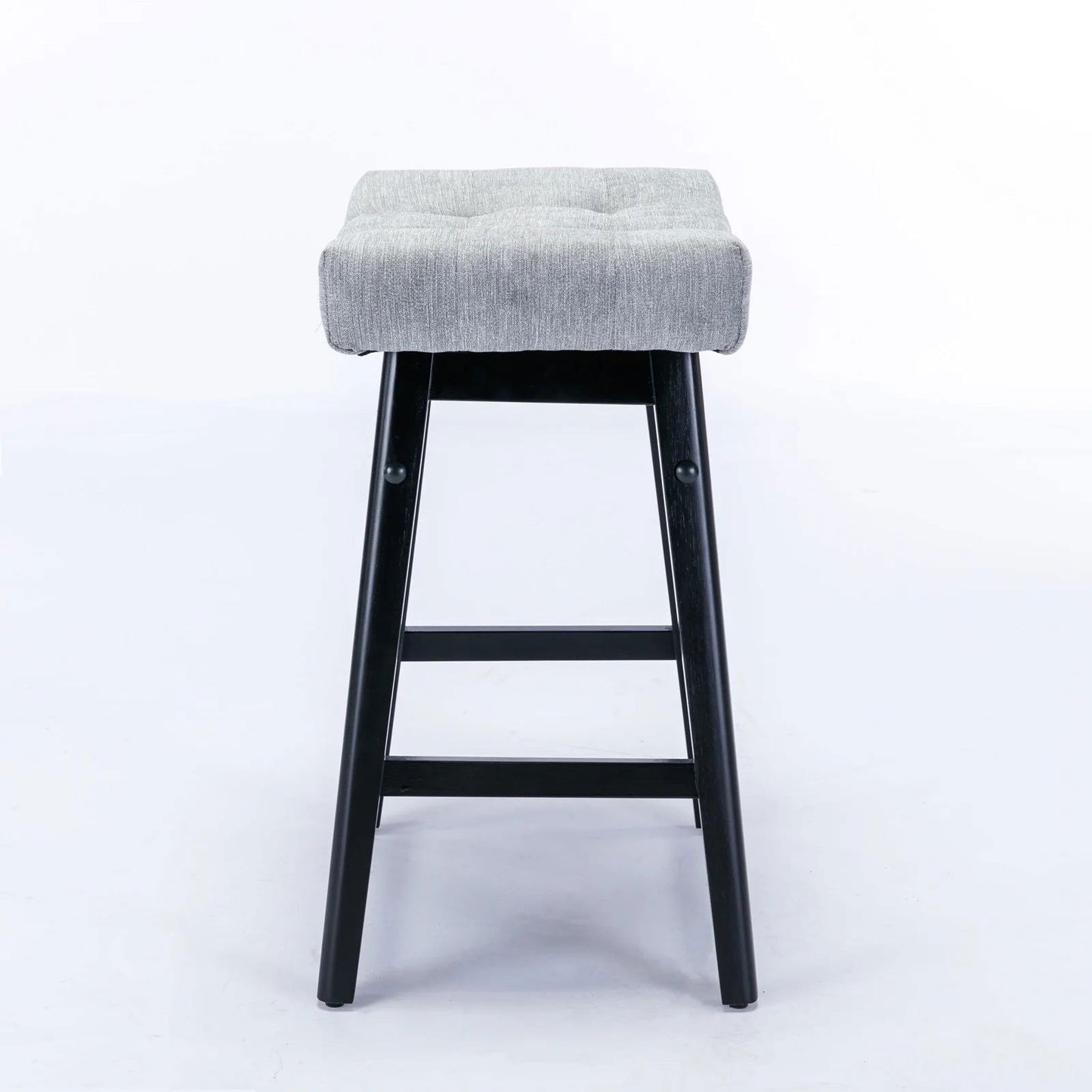 25" Grey Backless Counter Stools - Set of Two