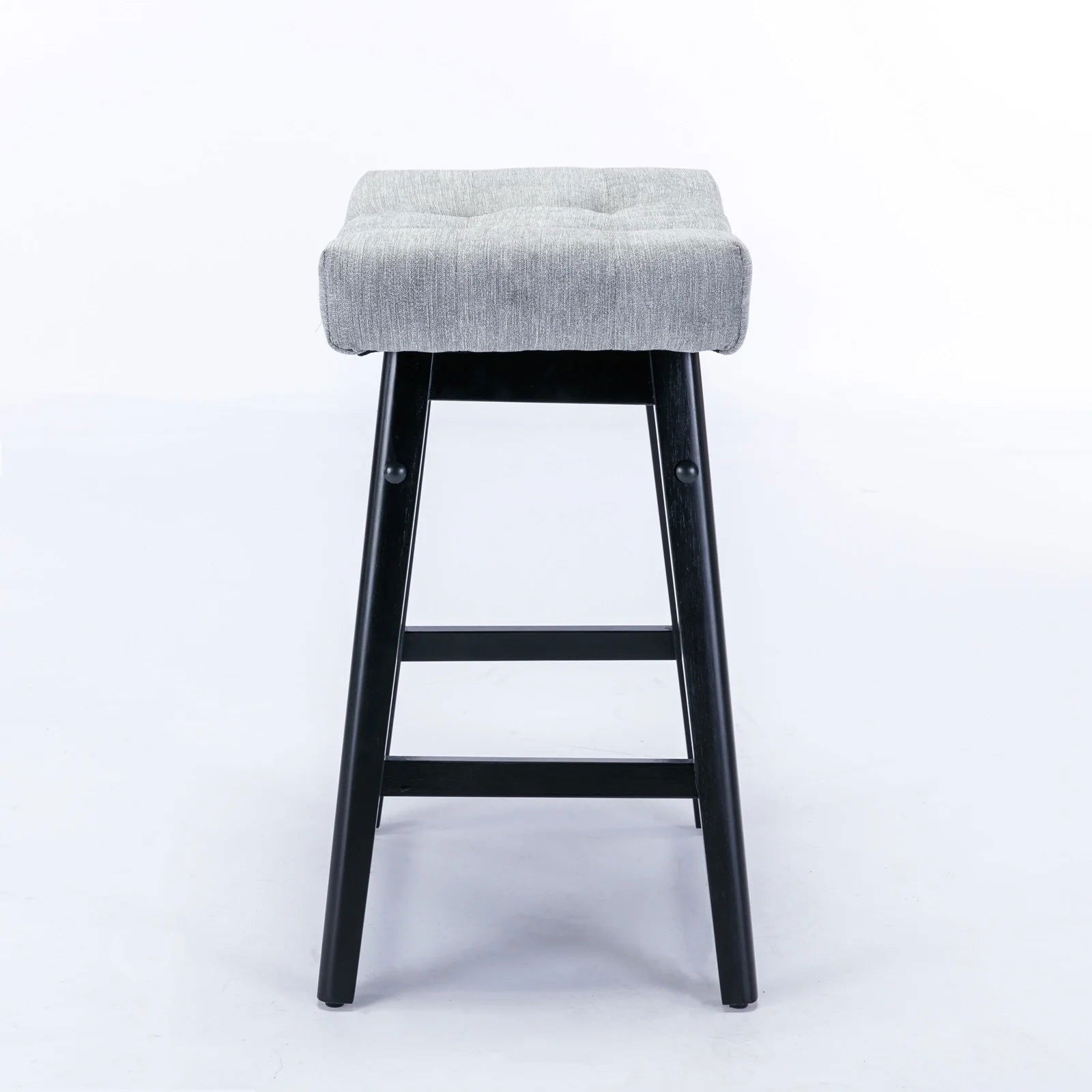 25" Grey Backless Counter Stools - Set of Two