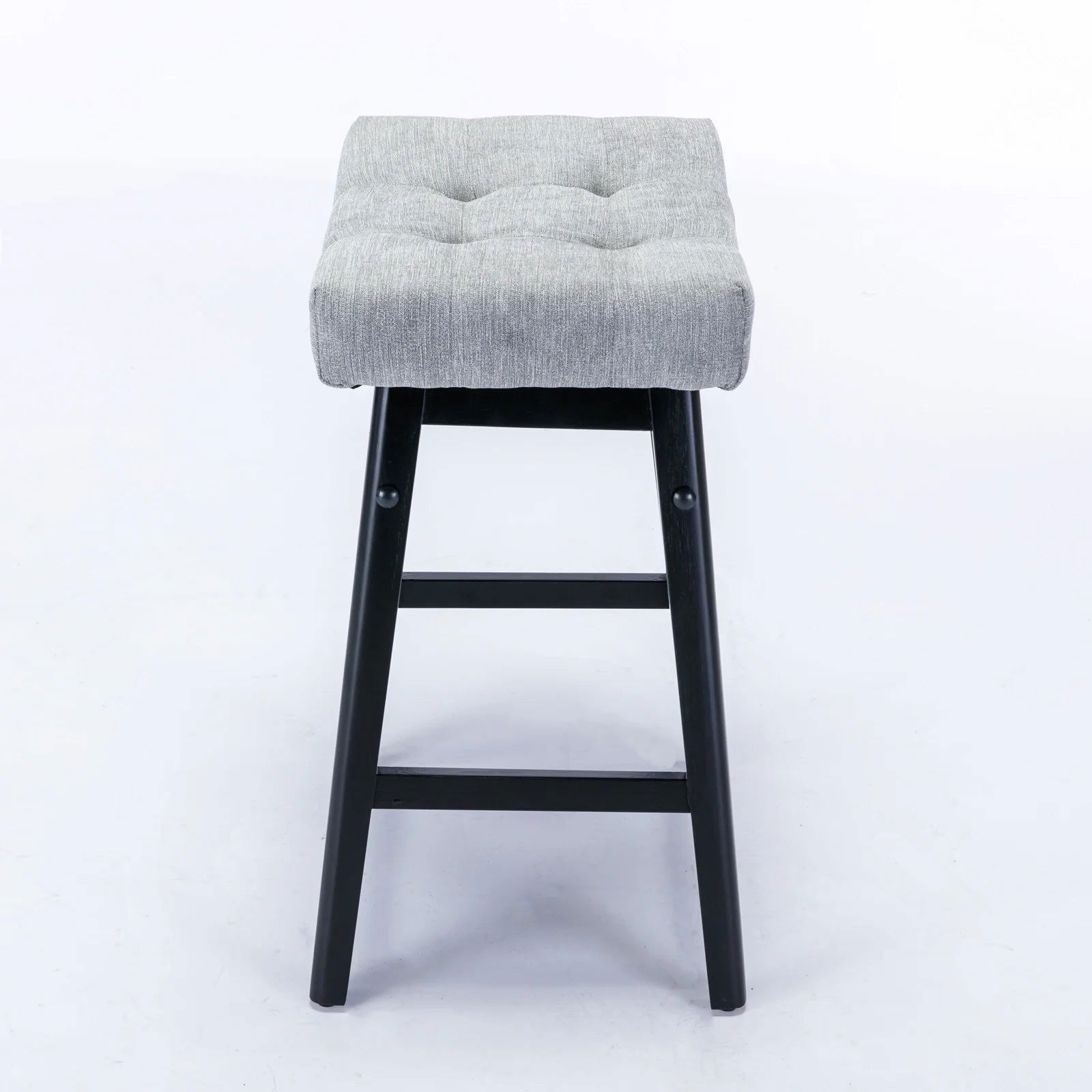 25" Grey Backless Counter Stools - Set of Two
