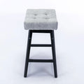 25" Grey Backless Counter Stools - Set of Two