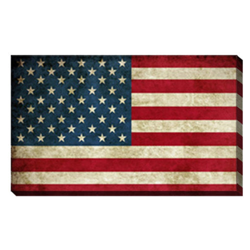 USA Flag Canvas Print Wall Art 2 Piece Set Wall Art