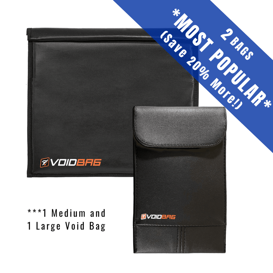 Void Bag (Faraday Bag) 2 - 1 Medium and 1 Large Void Bag **MOST POPULAR** (Save 20% More)