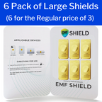 EMF Defense Shield - Large 6 PC- EMF Defense Sticker Large Shields **MOST POPULAR** (Save 49% More)