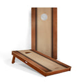 2ft x 4ft Graphic Wood Classic Cornhole Set | Classic Beach Stripes Collection Mocha
