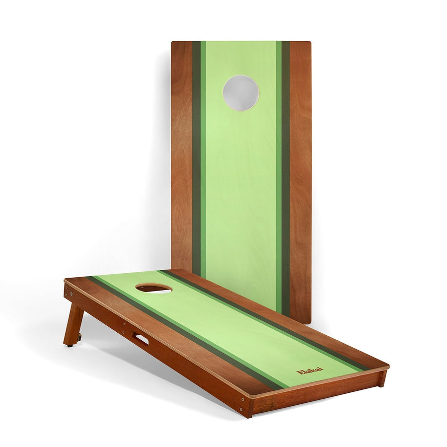 2ft x 4ft Graphic Wood Classic Cornhole Set | Classic Beach Stripes Collection La Holla