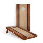 2ft x 4ft Graphic Wood Classic Cornhole Set | Classic Beach Stripes Collection Mocha